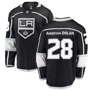 Los Angeles Kings Jaret Anderson-Dolan Official Black Fanatics Branded Breakaway Youth Home NHL Hockey Jersey
