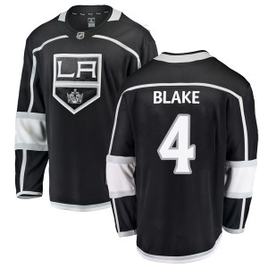 Los Angeles Kings Rob Blake Official Black Fanatics Branded Breakaway Youth Home NHL Hockey Jersey