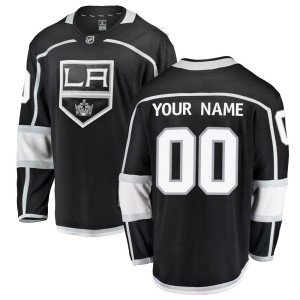 Los Angeles Kings Custom Official Black Fanatics Branded Breakaway Youth Custom Home NHL Hockey Jersey