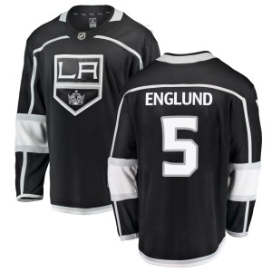 Los Angeles Kings Andreas Englund Official Black Fanatics Branded Breakaway Youth Home NHL Hockey Jersey