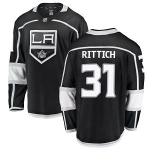 Los Angeles Kings David Rittich Official Black Fanatics Branded Breakaway Youth Home NHL Hockey Jersey