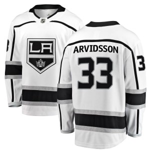 Los Angeles Kings Viktor Arvidsson Official White Fanatics Branded Breakaway Youth Away NHL Hockey Jersey