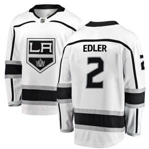 Los Angeles Kings Alexander Edler Official White Fanatics Branded Breakaway Youth Away NHL Hockey Jersey