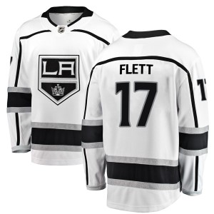 Los Angeles Kings Bill Flett Official White Fanatics Branded Breakaway Youth Away NHL Hockey Jersey