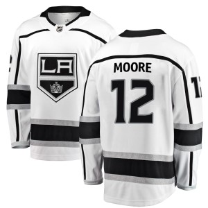 Los Angeles Kings Trevor Moore Official White Fanatics Branded Breakaway Youth Away NHL Hockey Jersey