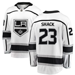 Los Angeles Kings Eddie Shack Official White Fanatics Branded Breakaway Youth Away NHL Hockey Jersey