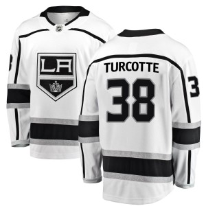 Los Angeles Kings Alex Turcotte Official White Fanatics Branded Breakaway Youth Away NHL Hockey Jersey