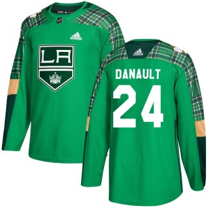 Los Angeles Kings Phillip Danault Official Green Adidas Authentic Adult St. Patrick's Day Practice NHL Hockey Jersey