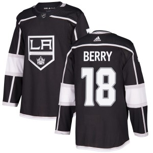 Los Angeles Kings Bob Berry Official Black Adidas Authentic Youth Home NHL Hockey Jersey
