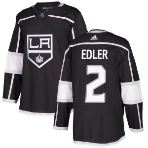 Los Angeles Kings Alexander Edler Official Black Adidas Authentic Youth Home NHL Hockey Jersey