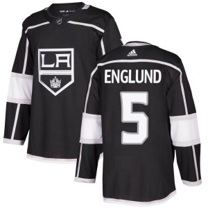 Los Angeles Kings Andreas Englund Official Black Adidas Authentic Youth Home NHL Hockey Jersey
