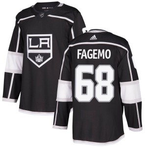 Los Angeles Kings Samuel Fagemo Official Black Adidas Authentic Youth Home NHL Hockey Jersey