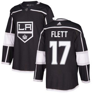 Los Angeles Kings Bill Flett Official Black Adidas Authentic Youth Home NHL Hockey Jersey