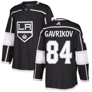 Los Angeles Kings Vladislav Gavrikov Official Black Adidas Authentic Youth Home NHL Hockey Jersey