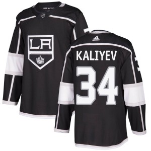 Los Angeles Kings Arthur Kaliyev Official Black Adidas Authentic Youth Home NHL Hockey Jersey