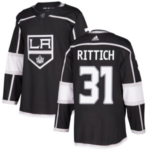 Los Angeles Kings David Rittich Official Black Adidas Authentic Youth Home NHL Hockey Jersey