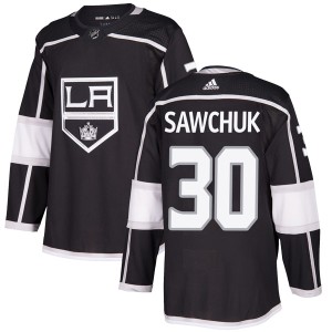 Los Angeles Kings Terry Sawchuk Official Black Adidas Authentic Youth Home NHL Hockey Jersey