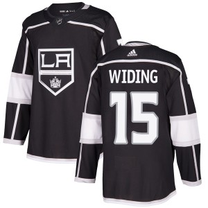 Los Angeles Kings Juha Widing Official Black Adidas Authentic Youth Home NHL Hockey Jersey