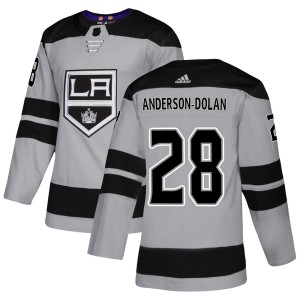 Los Angeles Kings Jaret Anderson-Dolan Official Gray Adidas Authentic Youth Alternate NHL Hockey Jersey