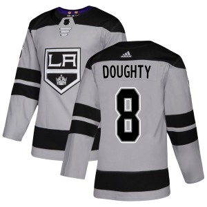 Los Angeles Kings Drew Doughty Official Gray Adidas Authentic Youth Alternate NHL Hockey Jersey