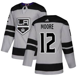 Los Angeles Kings Trevor Moore Official Gray Adidas Authentic Youth Alternate NHL Hockey Jersey
