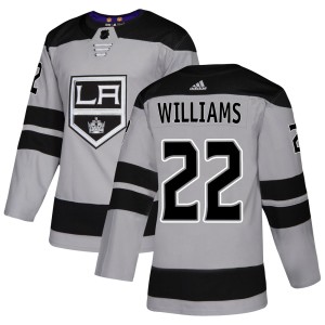 Los Angeles Kings Tiger Williams Official Gray Adidas Authentic Youth Alternate NHL Hockey Jersey