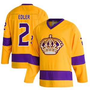 Los Angeles Kings Alexander Edler Official Gold Adidas Authentic Youth Classics NHL Hockey Jersey