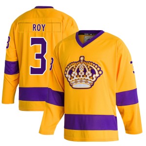 Los Angeles Kings Matt Roy Official Gold Adidas Authentic Youth Classics NHL Hockey Jersey