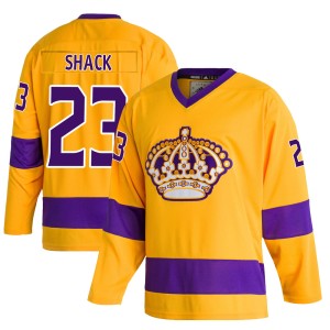 Los Angeles Kings Eddie Shack Official Gold Adidas Authentic Youth Classics NHL Hockey Jersey