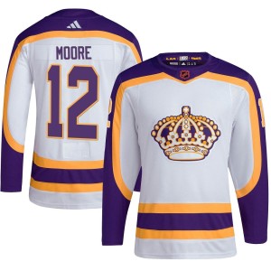 Los Angeles Kings Trevor Moore Official White Adidas Authentic Youth Reverse Retro 2.0 NHL Hockey Jersey