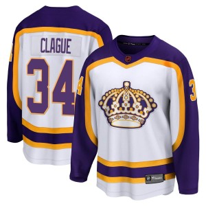 Los Angeles Kings Kale Clague Official White Fanatics Branded Breakaway Youth Special Edition 2.0 NHL Hockey Jersey
