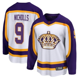 Los Angeles Kings Bernie Nicholls Official White Fanatics Branded Breakaway Youth Special Edition 2.0 NHL Hockey Jersey