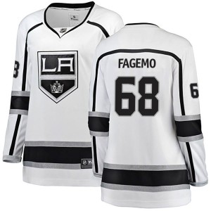 Los Angeles Kings Samuel Fagemo Official White Fanatics Branded Breakaway Women's Away NHL Hockey Jersey
