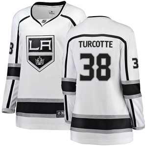 Los Angeles Kings Alex Turcotte Official White Fanatics Branded Breakaway Women's Away NHL Hockey Jersey