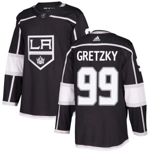 Los Angeles Kings Wayne Gretzky Official Black Adidas Authentic Adult Home NHL Hockey Jersey