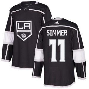 Los Angeles Kings Charlie Simmer Official Black Adidas Authentic Adult Home NHL Hockey Jersey
