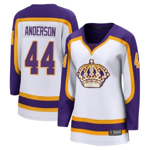 Los Angeles Kings Mikey Anderson Official White Fanatics Branded Breakaway Women's Special Edition 2.0 NHL Hockey Jersey