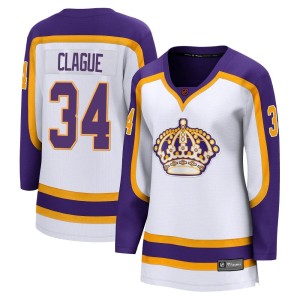 Los Angeles Kings Kale Clague Official White Fanatics Branded Breakaway Women's Special Edition 2.0 NHL Hockey Jersey