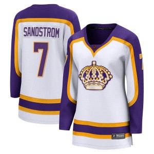 Los Angeles Kings Tomas Sandstrom Official White Fanatics Branded Breakaway Women's Special Edition 2.0 NHL Hockey Jersey