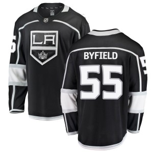 Los Angeles Kings Quinton Byfield Official Black Fanatics Branded Breakaway Adult Home NHL Hockey Jersey