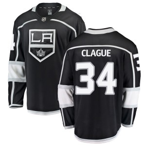 Los Angeles Kings Kale Clague Official Black Fanatics Branded Breakaway Adult Home NHL Hockey Jersey