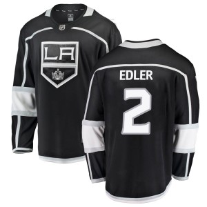 Los Angeles Kings Alexander Edler Official Black Fanatics Branded Breakaway Adult Home NHL Hockey Jersey