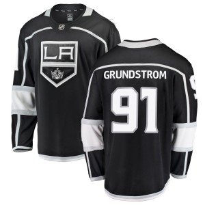 Los Angeles Kings Carl Grundstrom Official Black Fanatics Branded Breakaway Adult Home NHL Hockey Jersey