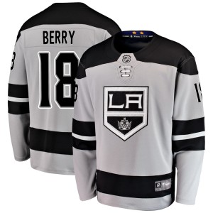 Los Angeles Kings Bob Berry Official Gray Fanatics Branded Breakaway Adult Alternate NHL Hockey Jersey