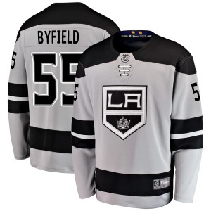 Los Angeles Kings Quinton Byfield Official Gray Fanatics Branded Breakaway Adult Alternate NHL Hockey Jersey