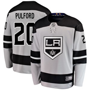 Los Angeles Kings Bob Pulford Official Gray Fanatics Branded Breakaway Adult Alternate NHL Hockey Jersey
