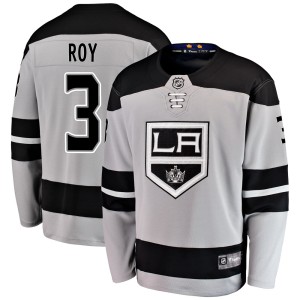 Los Angeles Kings Matt Roy Official Gray Fanatics Branded Breakaway Adult Alternate NHL Hockey Jersey