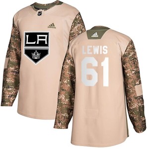 Los Angeles Kings Trevor Lewis Official Camo Adidas Authentic Adult Veterans Day Practice NHL Hockey Jersey
