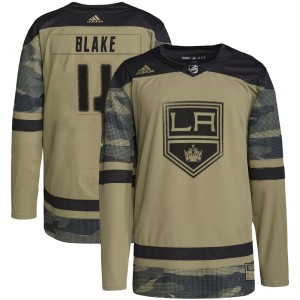 Los Angeles Kings Rob Blake Official Camo Adidas Authentic Adult Military Appreciation Practice NHL Hockey Jersey
