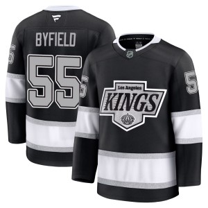 Los Angeles Kings Quinton Byfield Official Black Fanatics Premium Adult Home NHL Hockey Jersey
